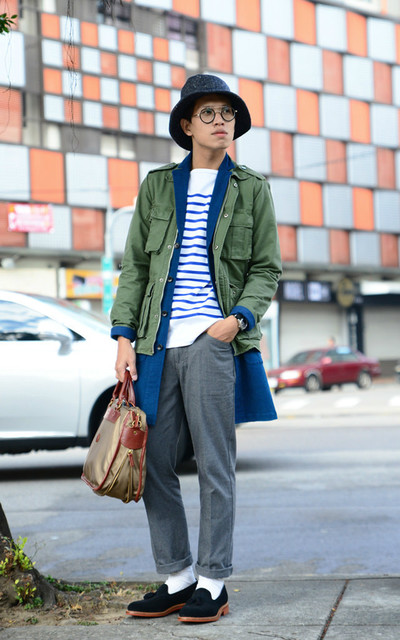 公事包,流苏乐福鞋,saint james,boom watches,cledran,sanders的穿搭