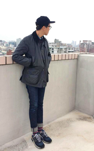 本日工裝 2014.12.25 - Barbour上身，避免濕身!