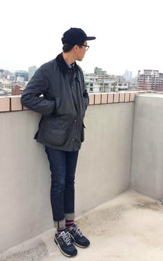 本日工裝 2014.12.25 - Barbour上身，避免濕身!