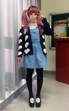 【原宿】藍白愛心也是很溫暖♥