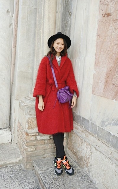 burgundy style in winter