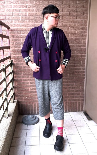 雙色襪。