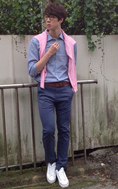 時尚穿搭：Uniqlo 粉紅針織衫