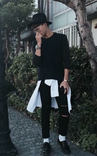 Black and white