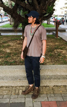 很容易流汗的人在夏天，真的很難搭配衣服啊＾＾穿件Ｔ恤不流汗就阿彌陀佛了