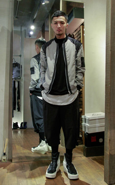 COSMOS GREY MESH BOMBER JACKET