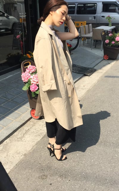寬風衣x寬褲