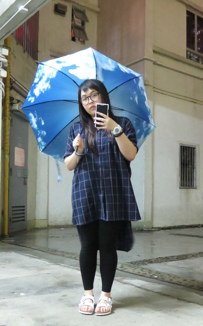 雨天的晴天雨傘穿搭