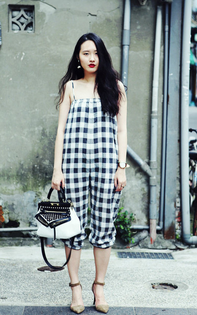 OUTFIT《 A FAD格紋連身褲 》