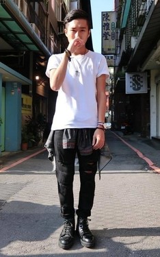 黑ｘ白ｘ破壞褲
