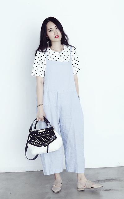 OUTFIT《 藍色系列，淡藍連身褲》