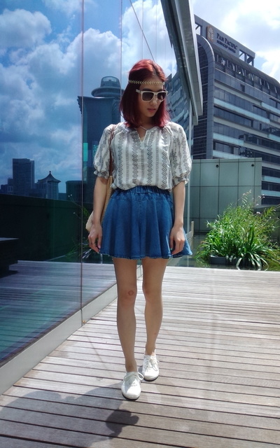 仿歐美假隨性逛街