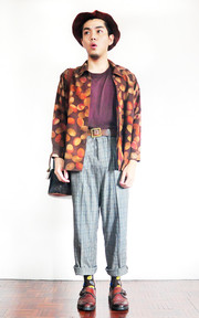 PIERRE CARDIN 牛皮水桶包的穿搭