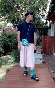 藍粉。