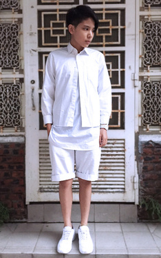 ▲ #‎green #sunset #all #white #dappei #look #white。▲