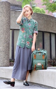 古著寬褲LOOK