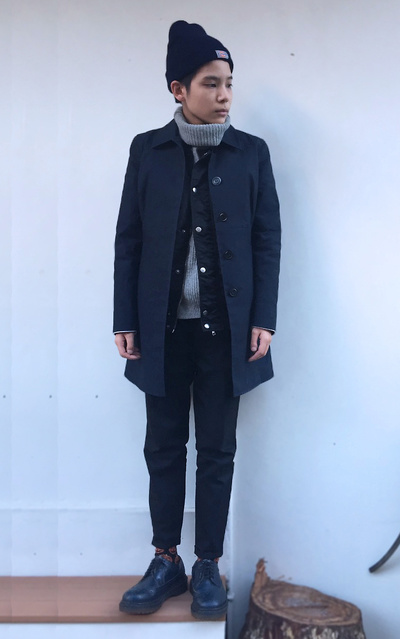 ▲ #‎green #blue #winter #white #coat #sweater #dickies。▲