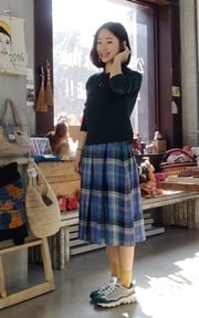 綠色和格紋是冬日好朋友