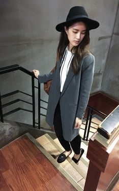 長版西裝外套穿搭