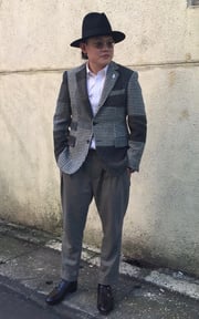 秋冬紳士.千鳥紋拼接裝文青