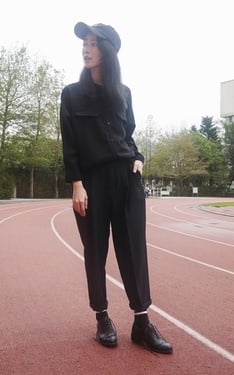 寬褲也能俐落一波