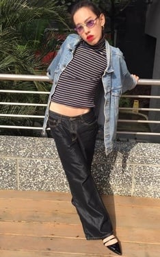 不小心露肚