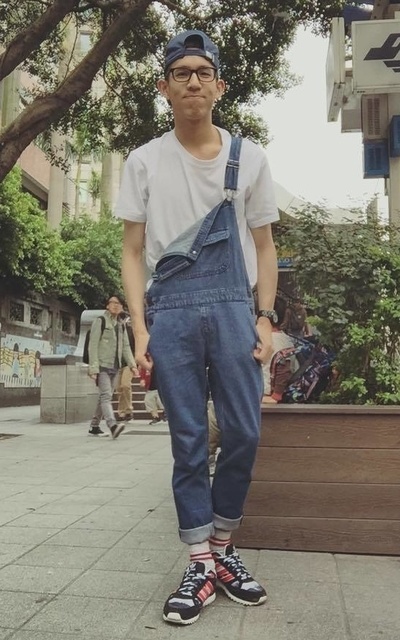 復古吊帶褲