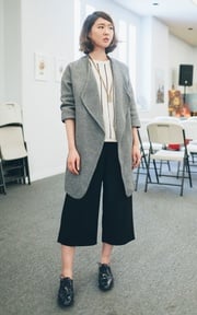 oversized外套+寬褲... 好舒服～