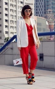red outfit