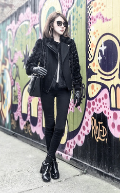 All black in the freezing day