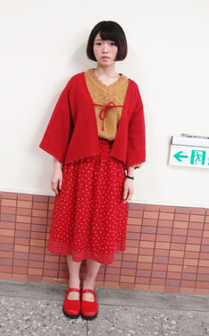 短版浴衣紅外套