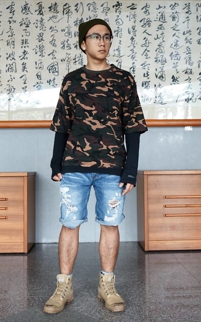 頹廢迷彩軍人