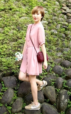 Rosy pink