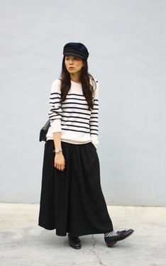 Stripe & Navy Blue