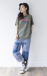 HARDROCK T & REMAKE VINTATE JEANS