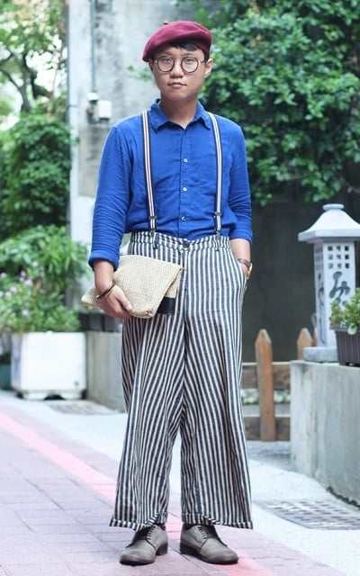 吊帶の男子