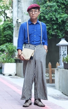 吊帶の男子