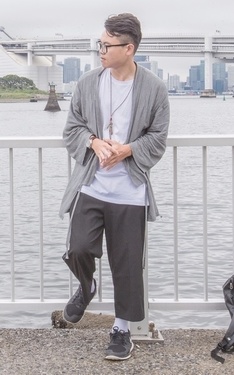 OVERSIZE白T 八分寬褲 NIKE跑鞋 Y3眼鏡