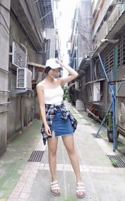 夏日牛仔穿搭
