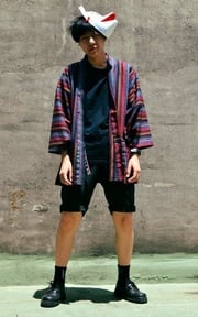 和服外掛x短褲x長襪x皮鞋