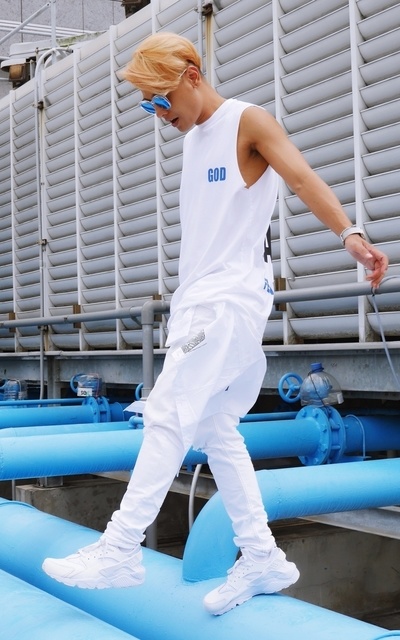 All in white
