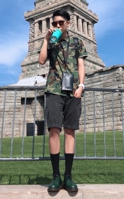 ▲ #green #all #green #look #drmartens #nyc #newyorkcity #newyork。▲