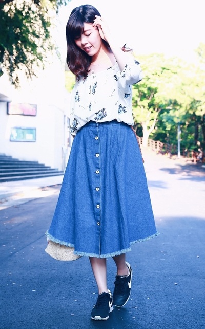 裙擺搖搖♡百搭的牛仔裙