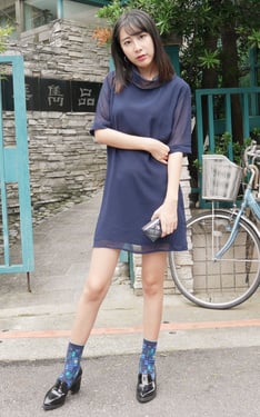 monday blue 來個全身藍！