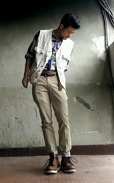 二手單寧白背心