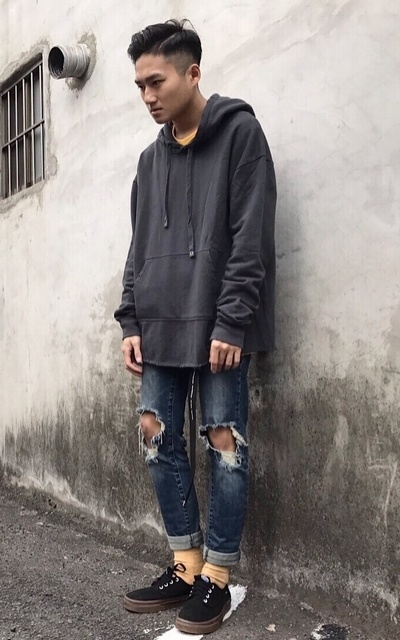 落肩帽Tx黃x長皮帶