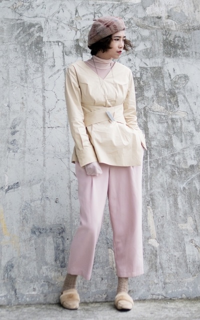 Khaki on Pink