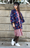 時尚穿搭：Blue Haori Kimono