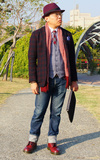 TAKEO KIKUCHI 格紋羊毛領帶的時尚穿搭