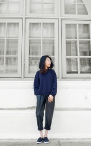 宽松皮裤